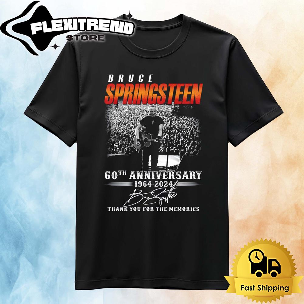 Bruce Springsteen 60 Years Of 1964-2024 Thank You For The Memories T Shirt