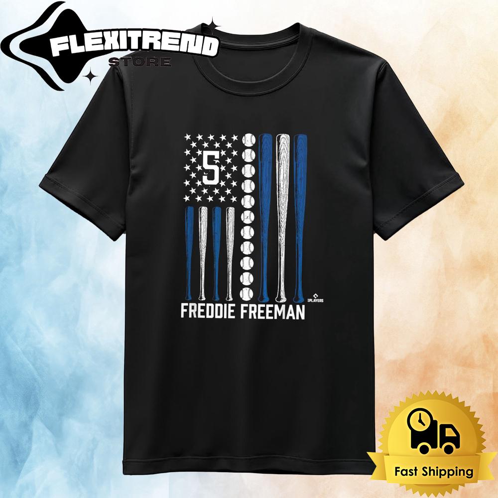 Freddie Freeman Los Angeles Dodgers Baseball American Flag T Shirt