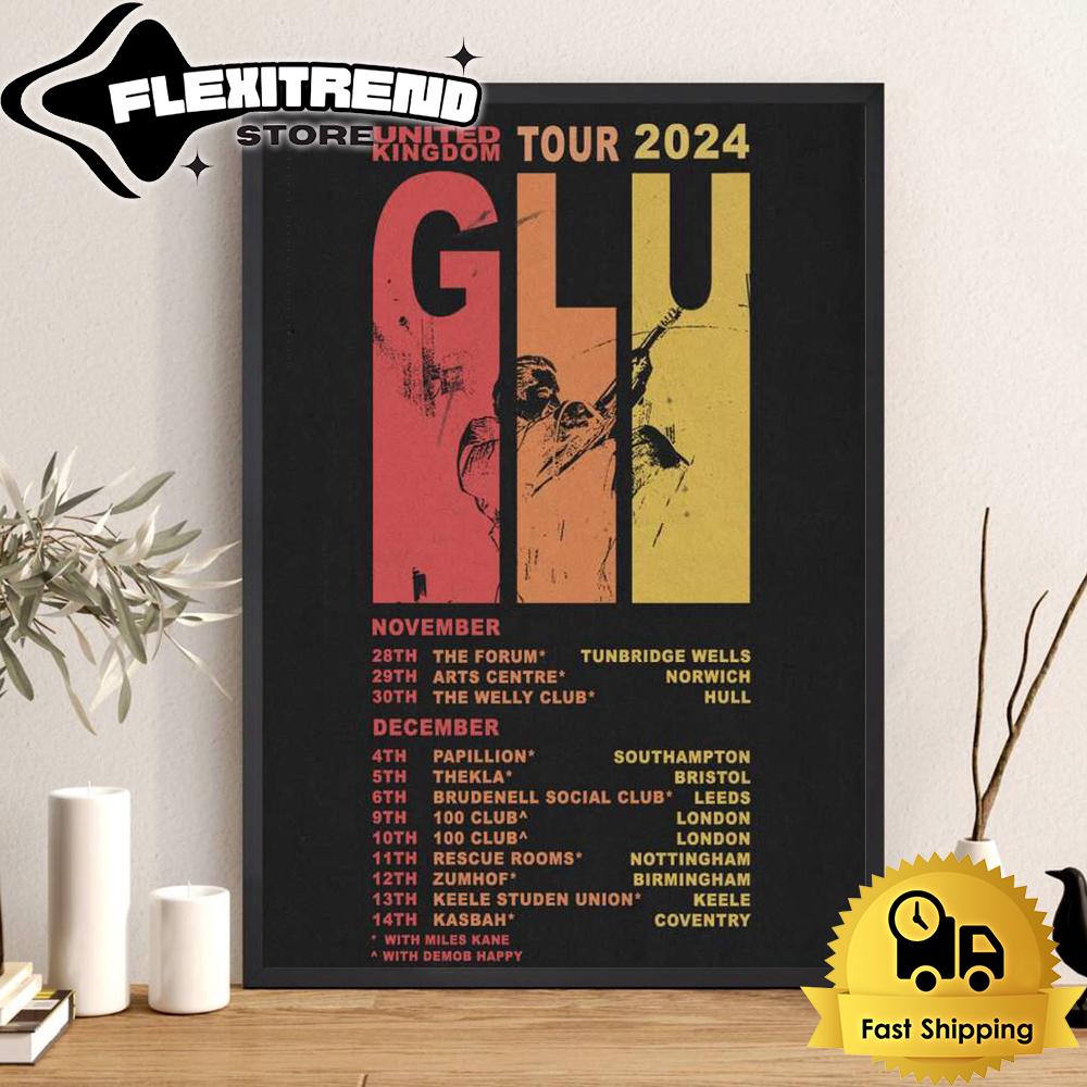 Glu United Kingdom Tour 2024 Poster Canvas