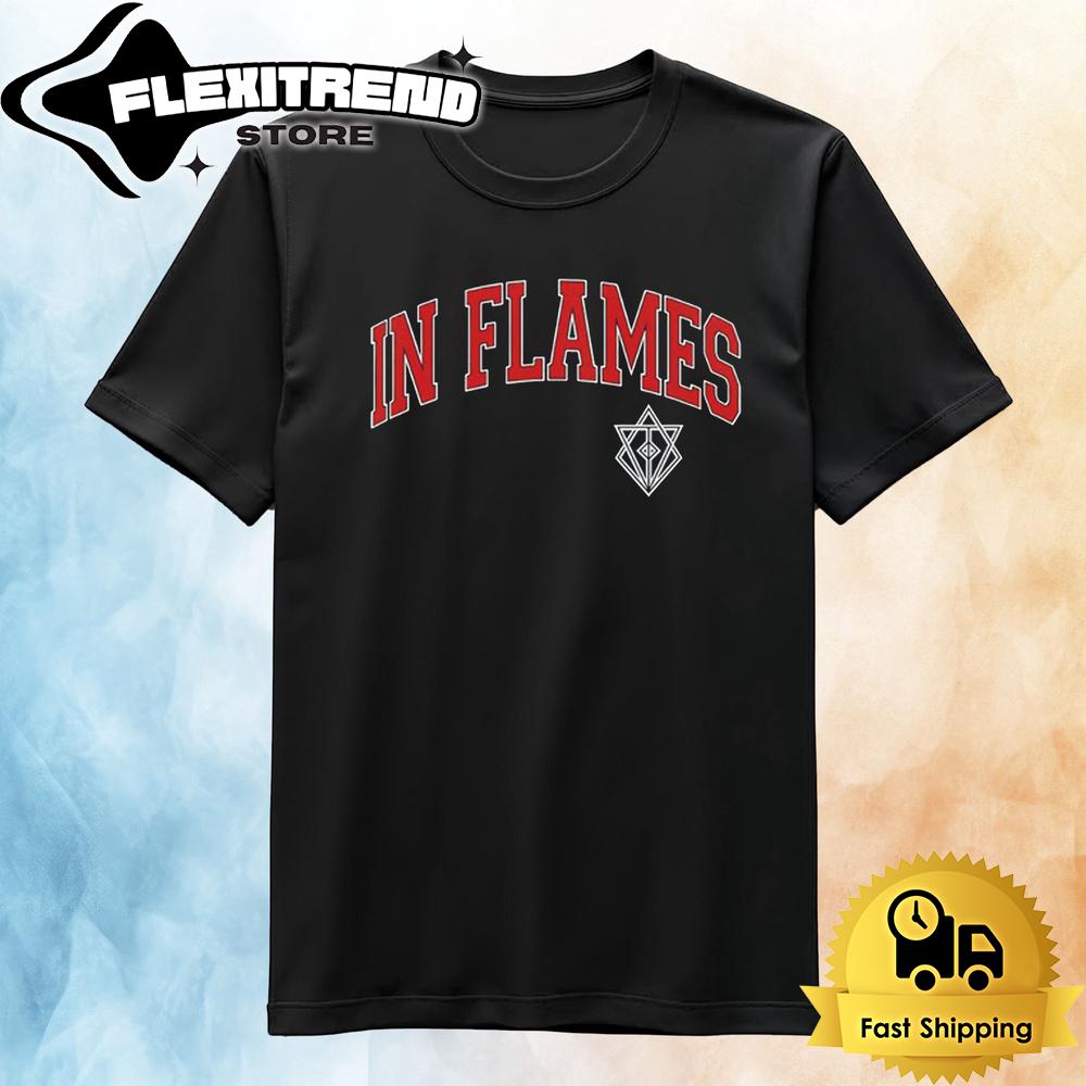 In Flames Collegiate Logo T Shirt