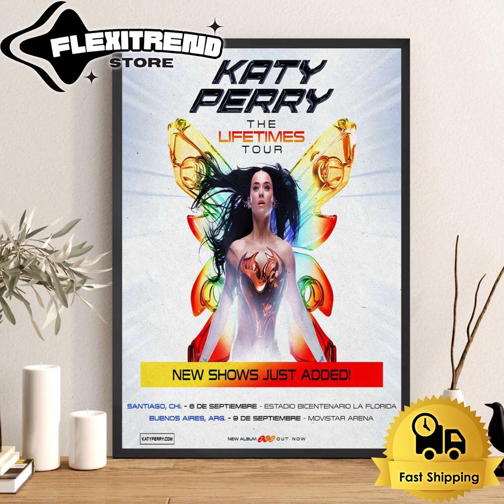 Katy Perry The Lifetimes Tour 2025 Poster Canvas