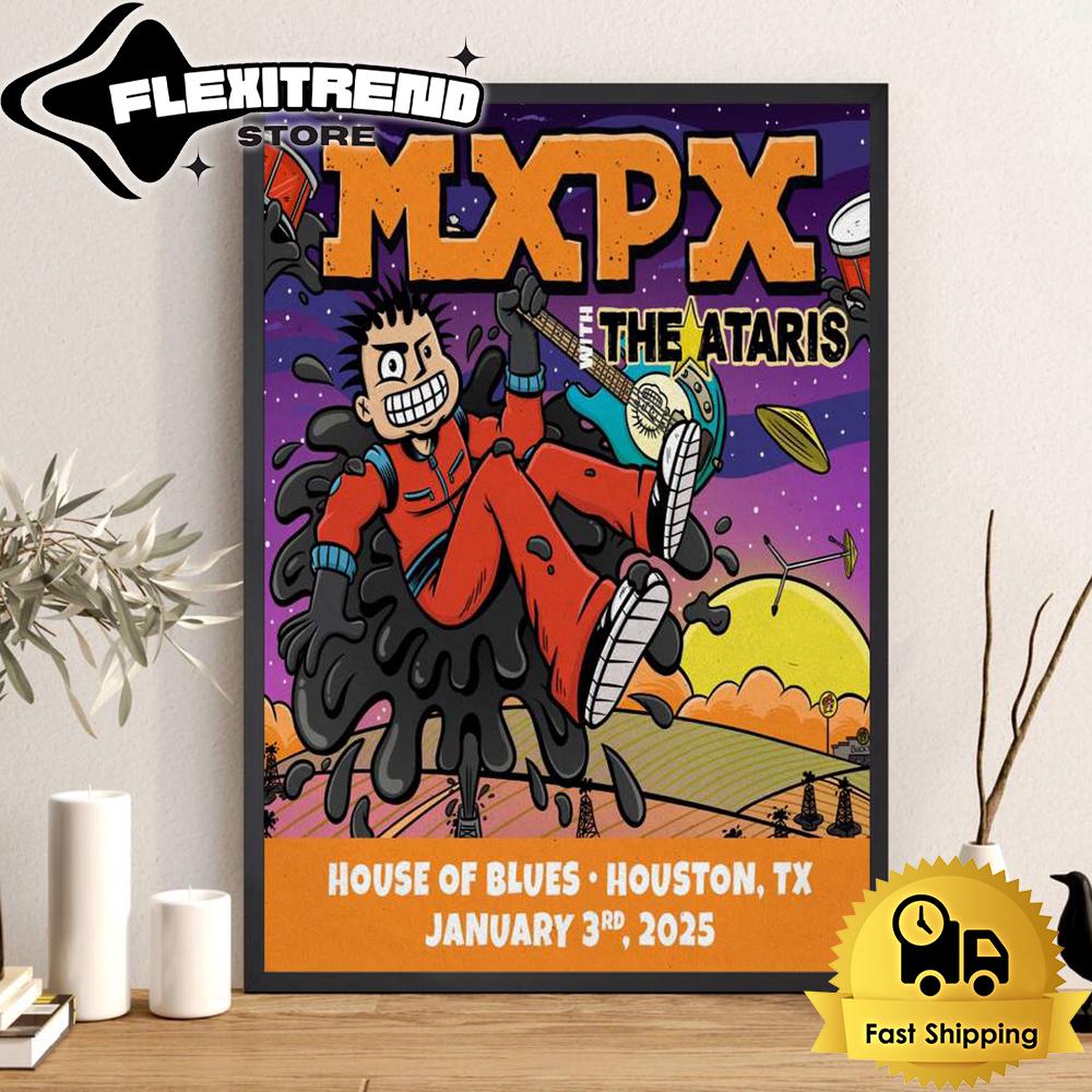 MxPx Show At House Of Blues, Houston TX On January 3rd, 2025 Poster Canvas