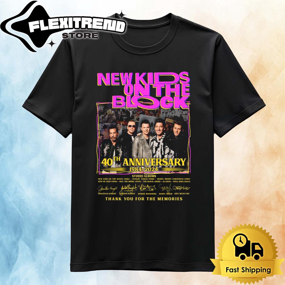 New Kids On The Block 40th Anniversary 1984-2024 T Shirt