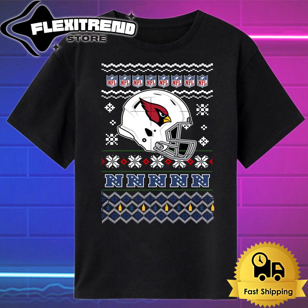 NFL Arizona Cardinals Helmet Christmas T Shirt