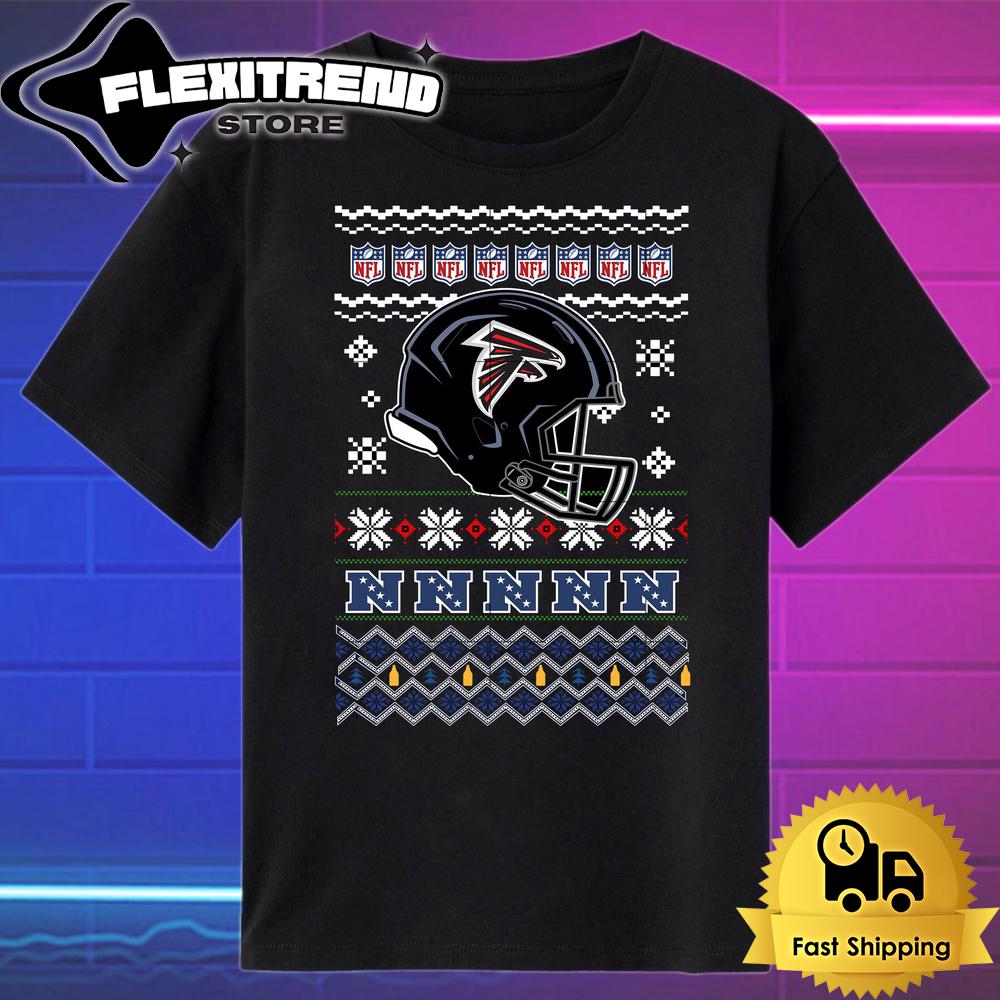 NFL Atlanta Falcons Helmet Christmas T Shirt