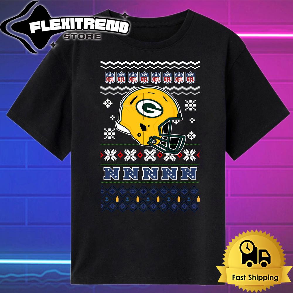 NFL Green Bay Packers Helmet Christmas T Shirt