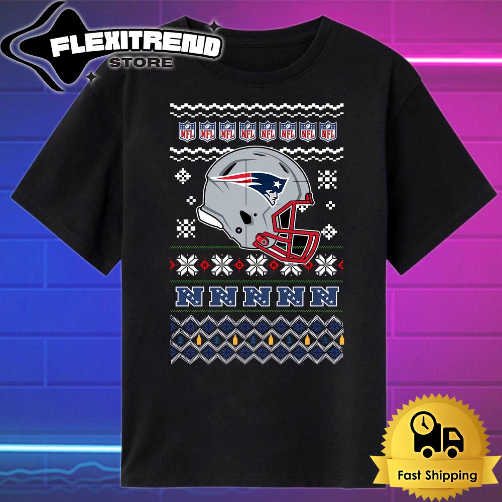 NFL New England Patriots Helmet Christmas T Shirt