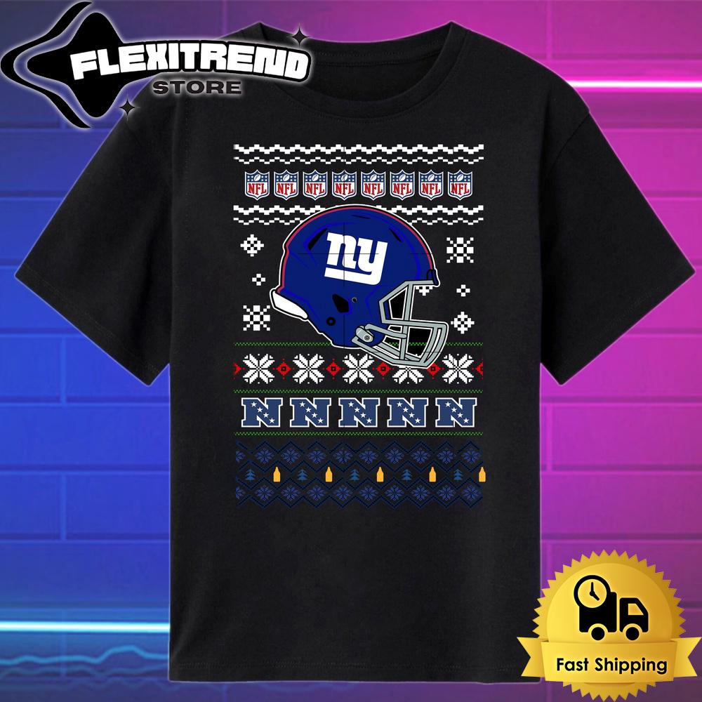 NFL New York Giants Helmet Christmas T Shirt