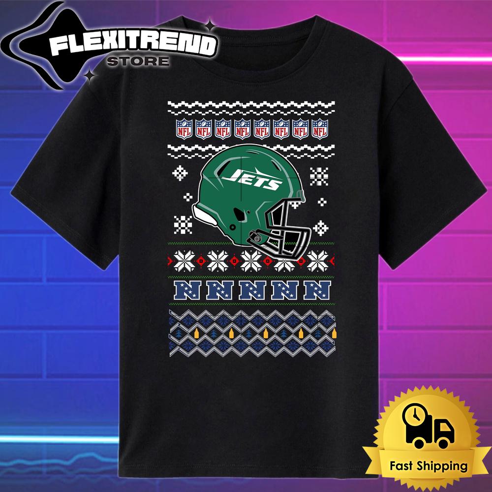 NFL New York Jets Helmet Christmas T Shirt