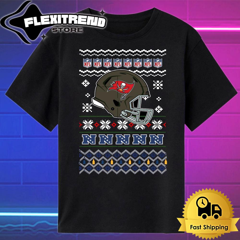 NFL Tampa Bay Buccaneers Helmet Christmas T Shirt