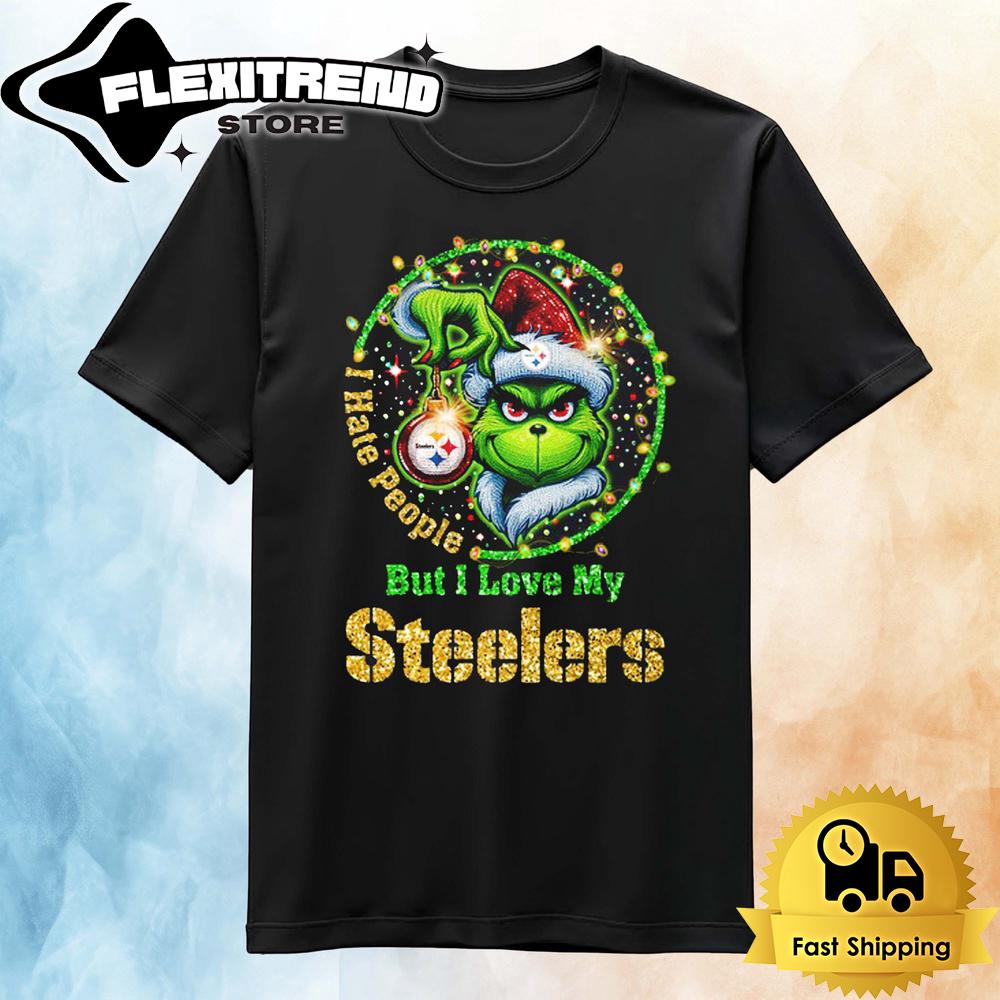 The Grinch I Hate People But I Love My Pittsburgh Steelers T Shirt