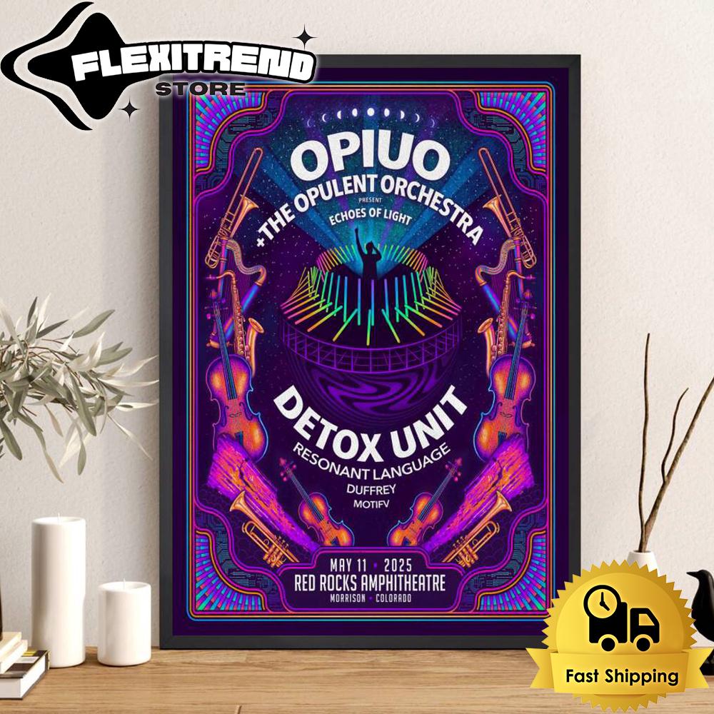 Opiuo Tour At Red Rocks Amphitheatre In Morrison, CO On May 11 2025 Poster Canvas