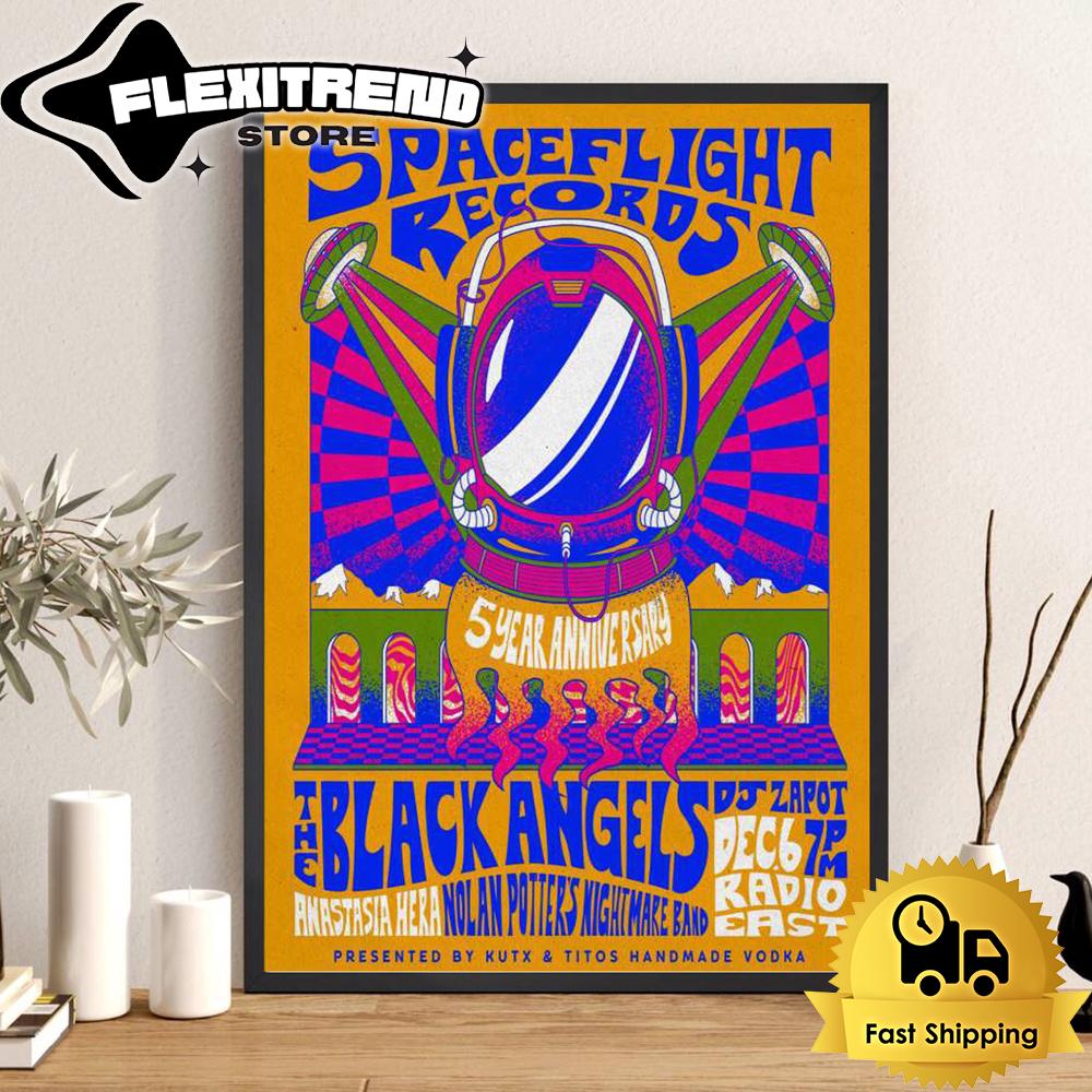 Spaceflight Show At Records 5-year Anniversary In Austin, TX On Dec 6 2024 Poster Canvas